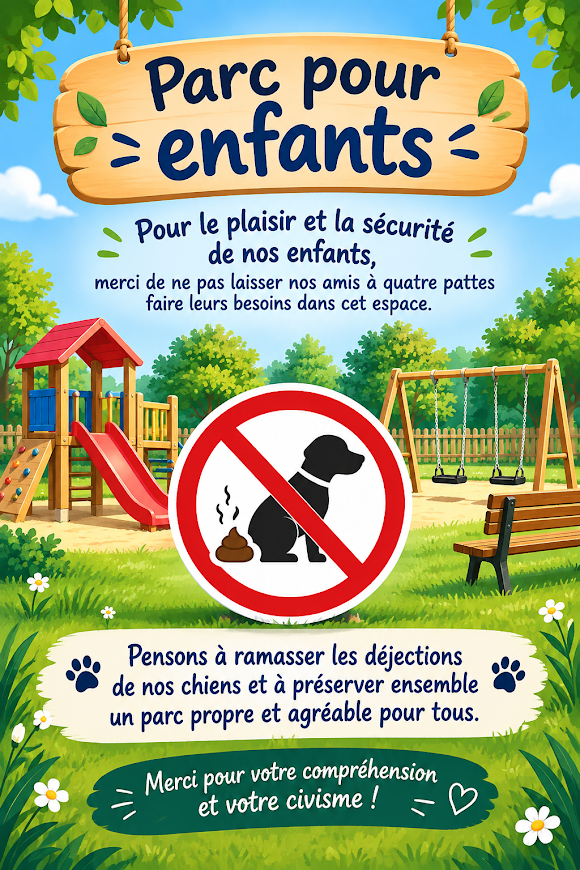 Un parc propre pour le plaisir des enfants